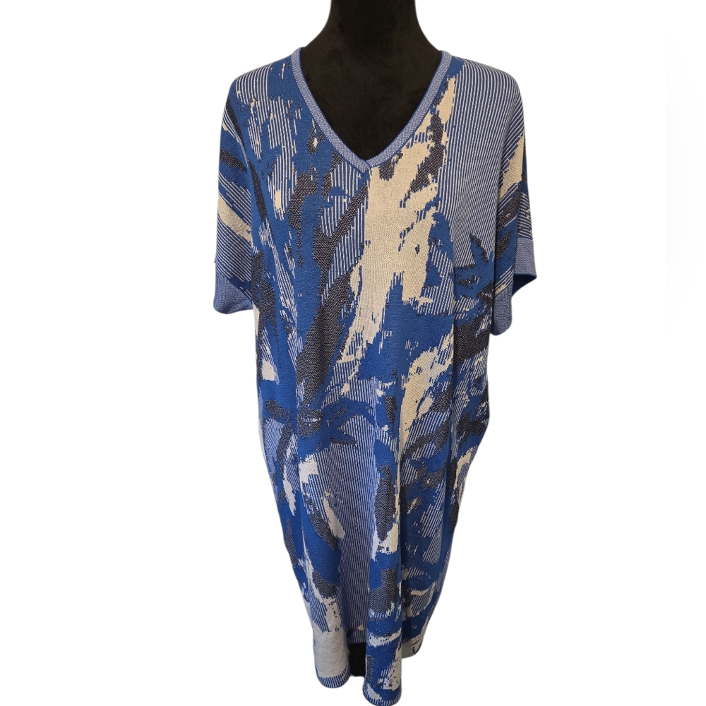 Ming Wang Short Sleeved Vneck Dress Medium